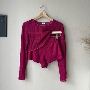 Oseree Fuchsia Long Sleeve Set